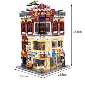 XingBao 01006 5491Pcs ความคิดสร้างสรรค์ MOC City Series ของเล่นและร้านหนังสือชุดเด็กอาคารบล็อกอิฐของเล่น Gif