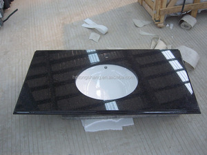 Plan de travail de salle de bain en granit noir de Chine - Product Image 1