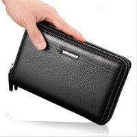 Dompet Kulit Weiyi, Tempat Paspor, Tempat Ponsel, Dompet Uang, Dompet Kulit Pria