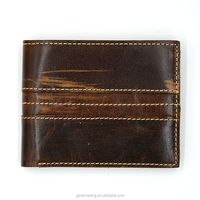 Dompet Pria Senwang Desain Fashion, RFID, Ritsleting, Kancing, Motif Karakter, Panjang Pendek, Kulit Berlapis Lilin