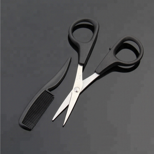 JDK de la barba de los hombres de aseo de plástico, productos de plástico, <span class=keywords><strong>bigote</strong></span> tijeras con Mini peine para el cabello - Product Image 1