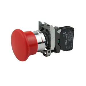 XB2 XB4 1NO BC21 BC31 BC51 BC61 BC42 BC35 BC45 22mm momentáneo de parada de emergencia de 40mm cabeza de hongo interruptor de botón de empuje