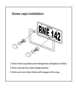 Cadres de Plaque d'immatriculation En Alliage D'aluminium <span class=keywords><strong>4</strong></span>-Trou Vis Kits Rose Noir Étiquette Titulaire de la Couverture Pour Les Voitures Américaines Permis Voiture cadre de plaque - Product Image 5