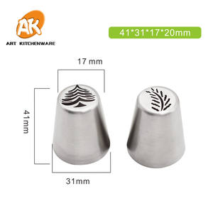 2 قطعة بالجملة أدوات تزيين الكعكة الروسية بودرة الأنابيب فوهات نصائح شجرة عيد الميلاد فوهات الخبز Pasry أدوات - Product Image 2