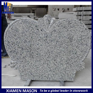 Antiguo placas de lápidas de granito en forma de corazón con accesorios <span class=keywords><strong>funerarios</strong></span> - Product Image 1