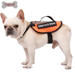 ハンドルと2つの無料の取り外し可能なパッチを備えた反射サービス犬ベストドッグハーネス - Product Image 3