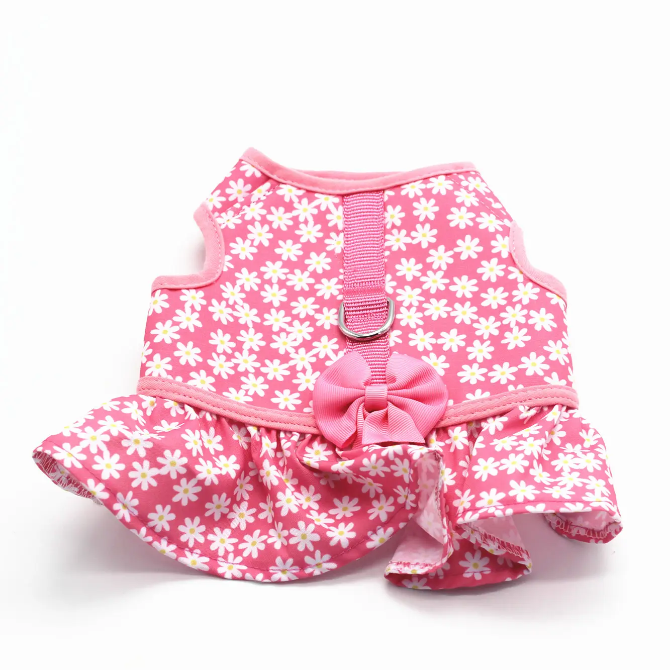 Harnais ajustable au style doux pour animaux de compagnie, accessoire à motif floral, pour chiens et chats, vente en gros