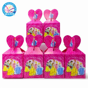 <span class=keywords><strong>2023</strong></span> Beautiful six princess party supplies scatola di dolci di carta cartoon kids birthday baby shower decorazione scatole di caramelle di carta - Product Image 1