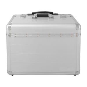 תיק עגלת מזוודת טייס סיטונאי פופולרי אלומיניום כסף - Product Image 2