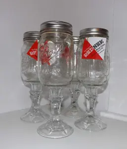 REDNECK BALL MASON JARS ONSTEM * ワイングラス16オンスパイントヒルビリーウェディングマグ