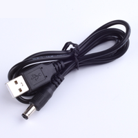 Bxon 1M 2A USB 2,0 a 5,5mm/2,5mm de 5 voltios de barril DC Jack Cable de alimentación