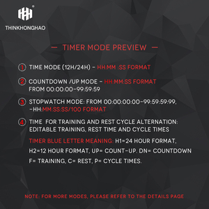 8-значный таймер светодиодный фитнес-таймер | Клубный спортивный таймер обратного отсчета/HIT8-4 часов (2G6R) - Product Image 3
