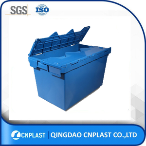 Wholesale <strong>Plastic</strong> Moving Container Attached Lid Industrial Moving <strong>Totes</strong> - Product Image 2