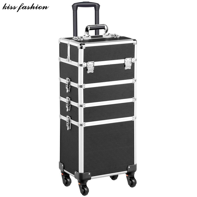 4 in 1 black trolley case