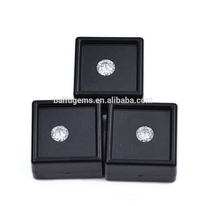 DEF-moissanita de diamante de corte redondo para pendientes, laboratorio sintético de color blanco puro - Product Image 1