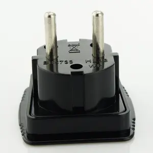 UK to European German Schuko France converter plug travel adapter with 4.0mm/4.8mm pin