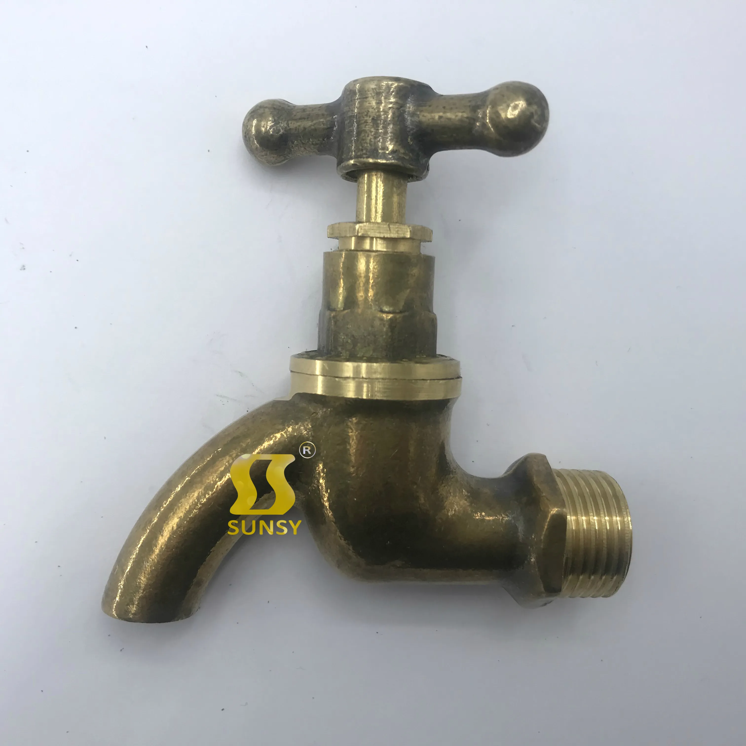 Yuhuan Shunshui Sunsy Fabriek Afsluitbare Locking Lock Engeland Water Tap Messing Bibcock Klep Keukenkraan In Gouden Zilveren Kleur