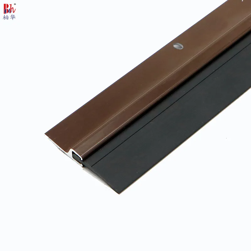 Lucky Bh — joints de scellage pour bas de porte, barre en alliage d'aluminium marron avec ruban en caoutchouc PVC Flexible