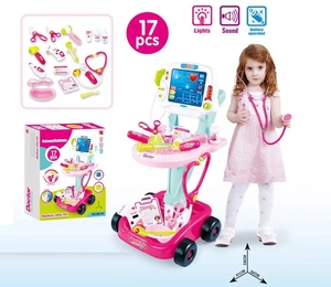 Set Gioco Carrello del Dottore per Bambini, <span class=keywords><strong>Giocattoli</strong></span> di Ruolo per Giocare a Dottore - Product Image 6