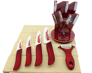 Hot Selling Top Quality Flower <strong>Ceramic</strong> Kitchen <strong>Knife</strong> <strong>Set</strong> - Product Image 1