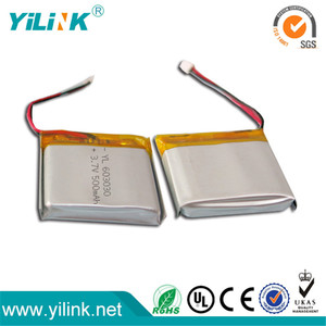 Pequeña batería Lipo <span class=keywords><strong>3</strong></span>.7 v 500 mAh batería de polímero de litio 603030 for Smart devices, altavoz del bluetooth - Product Image 3