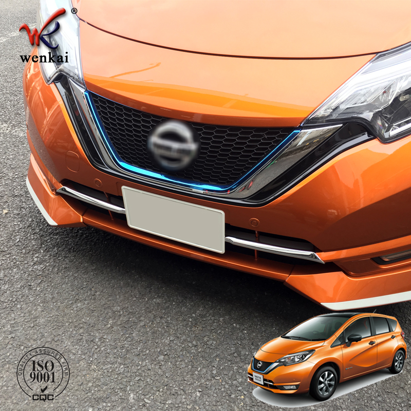 Nissan Note 2017-2019 ABS Chrome Front Grille Trim Covers - 2 Pcs