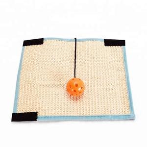 Factory Price Fun Playing <strong>Cat</strong> <strong>Scratch</strong> <strong>Board</strong> on Table Legs Sisal <strong>Cat</strong> Scratching Pad with Mini Ball Toy Fixed Mat - Product Image 3