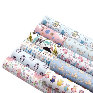 10 Cái/bộ Động Vật In Hồng Faux Vinyl Da Sheet Set 82114 - Product Image 1