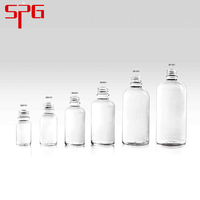 Bouteille distributrice en verre d'ambre, récipient à emporter 100ML, contenant divers coloris, livraison gratuite