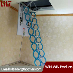 Alta calidad metal hidráulica telescópica eléctrica loft <span class=keywords><strong>escaleras</strong></span> plegable/plegable escalera - Product Image 2