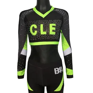 Kroad Wholesale Praktijk Fitness Sport Cheerleading Pak Prestatiekleding Op Maat Gesublimeerde Cheerleading Uniformen