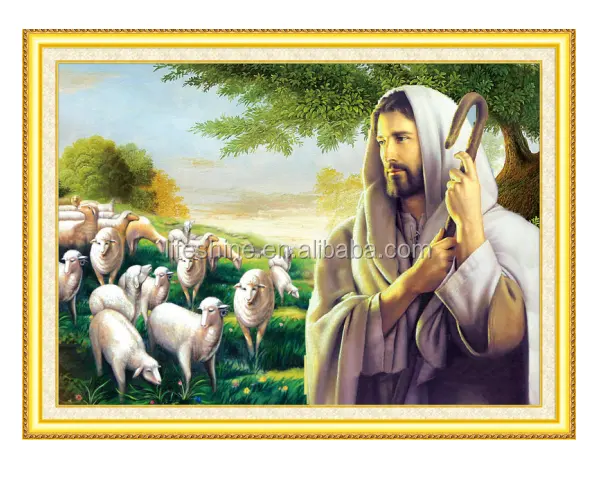 Pastor con ovejas forma especial, mosaico de diamantes 5d, bordado de diamantes, pintura, arte, decoración de pared