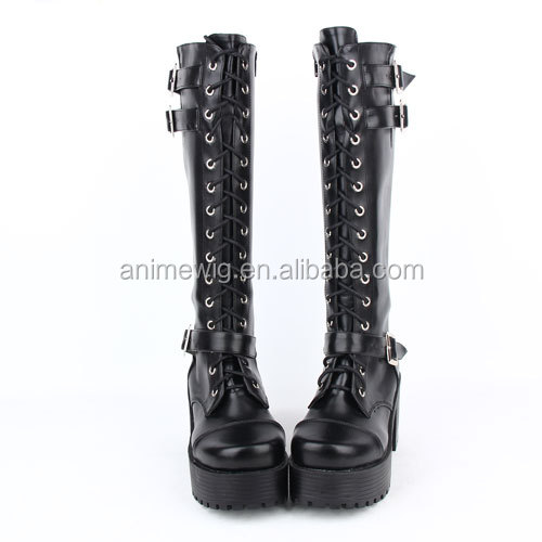 outfits botas negras altas