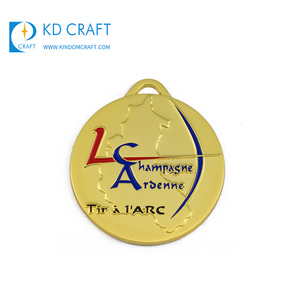 Golden Supplier China Custom Raised Metal 3d Enamel Gold Plated Graduation Academic Medal For Souvenir