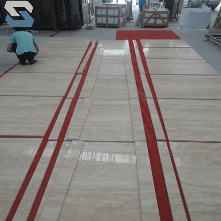 Бежевый травертин 36 ''x 36'' полированная мраморная плитка