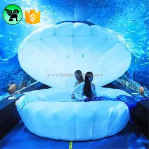Beautiful White Inflatable Shell Customized Ocean Event Sea Shell Inflatable Model A1174