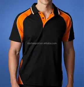 hot new products custom cuffed sleeves ribbed hem polo shirt for men