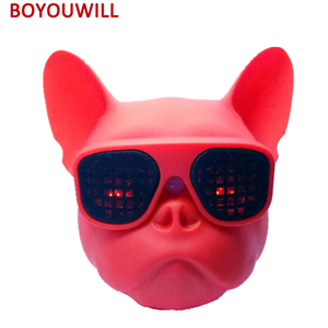 Boyouwill al por mayor Bulldog cabeza altavoz portátil cachorro con gafas perro Altavoz Bluetooth para el teléfono móvil - Product Image 3