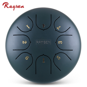 Tambour à languettes en acier Raysen de haute qualité, 6 pouces, 8 tons, tambour Hank, instrument de percussion pour enfants et adultes, multicolore, électro-plaqué, gratuit - Product Image 2