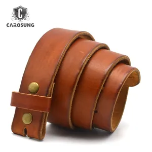 Factory Wholesale Classic Pin Buckle Belt 100% Cowhide Genuine Leather Belts Without Buckle For Man