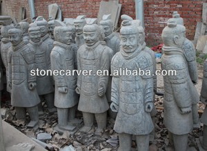 Piedra estatua de guerreros de terracota - Product Image 1