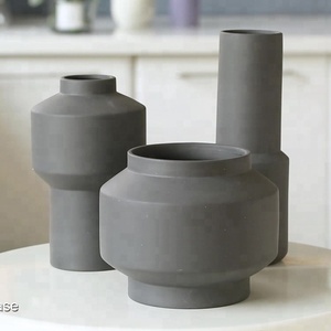 하이 퀄리티 도매 유약 매트 장식 세라믹 꽃병 빈티지 전통 간단한 도자기 꽃병 - Product Image 2