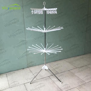 Giá Phơi Quần Áo Dù 3 Tầng, Giá Phơi Quần Áo, Có Thể Điều Chỉnh, Có Hình Cánh Gấp Được - Product Image 1