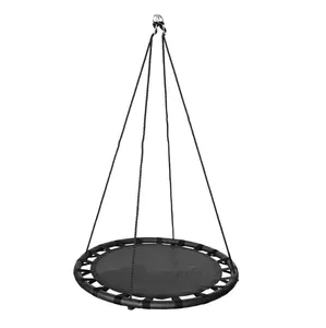 40Inch Saucer Cây Đu Trong Màu Đen Ngoài Trời Vòng Mat Đu Đặt Nền Tảng Đu Cho Trẻ Em