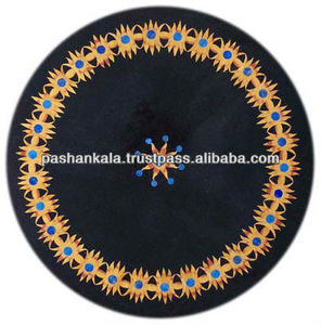 Tableros Redondos para Mesa de Centro con Incrustaciones de Mármol Pietra Dura - Product Image 1