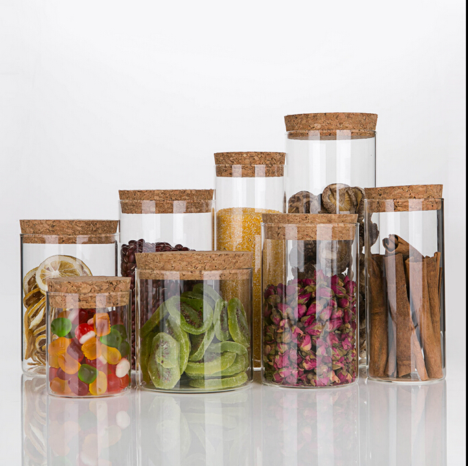Haonai designed popular bulk glass jar with cork