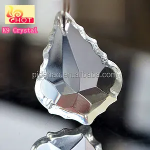 Exquisite Dehao Factory Price Wholesale K9 Maple Leaf Chandelier Spare Parts Crystal Pendants