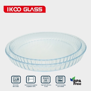 Ronde en verre trempé de cuisson <span class=keywords><strong>pan</strong></span>, <span class=keywords><strong>Pain</strong></span> rond de cuisson <span class=keywords><strong>Pan</strong></span> - Product Image 3