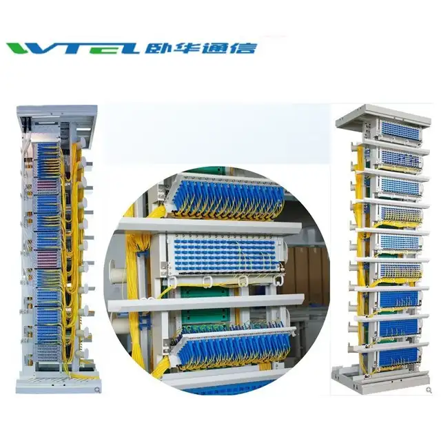 Fibra óptica de W-TEL para telecomunicaciones, montaje en estante de 19 pulgadas, 96 fiber ODF
