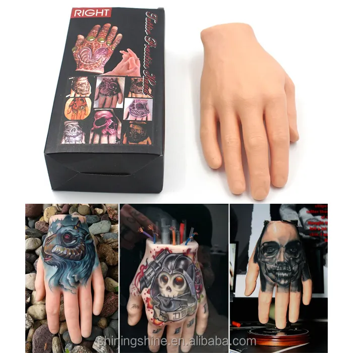 Оптовая продажа, кожа для практики татуировок, ручная модель, пищевой силикон, поставка татуировок
